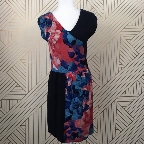 Anthropologie Leifsdottier silk cotton blend abstract floral sweater M - Picture 3 of 12